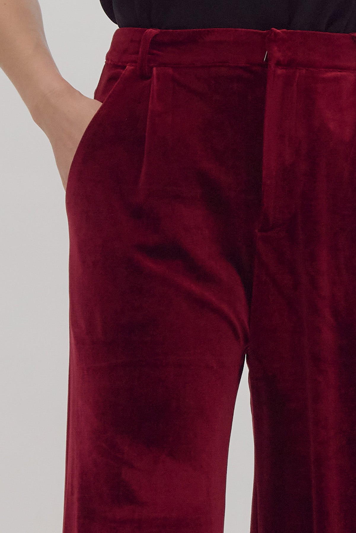 Sophia Velvet Wide-Leg Pants