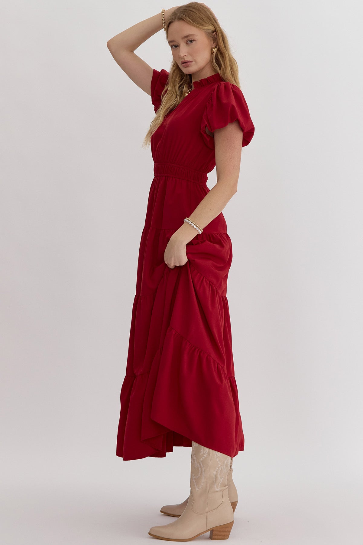 Fall Vibes Tiered Midi Dress