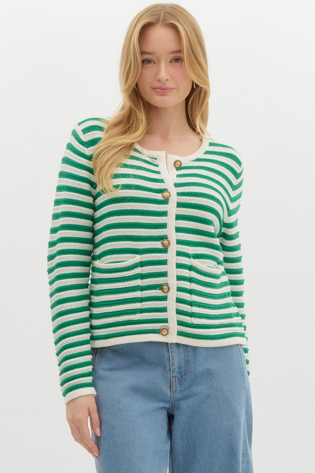 Stripes to You Sweater Jacket