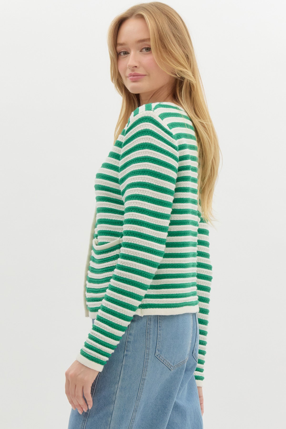 Stripes to You Sweater Jacket