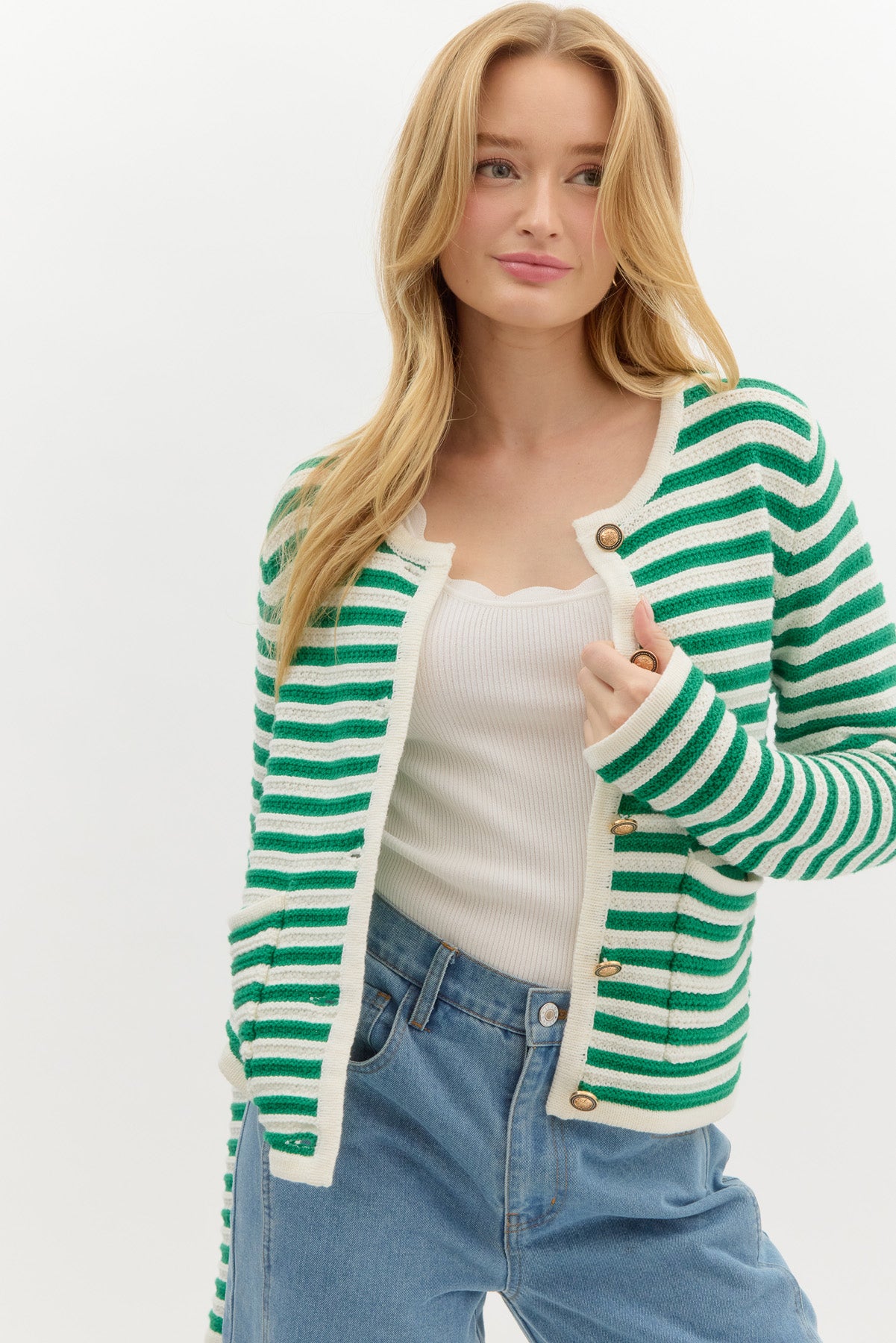 Stripes to You Sweater Jacket