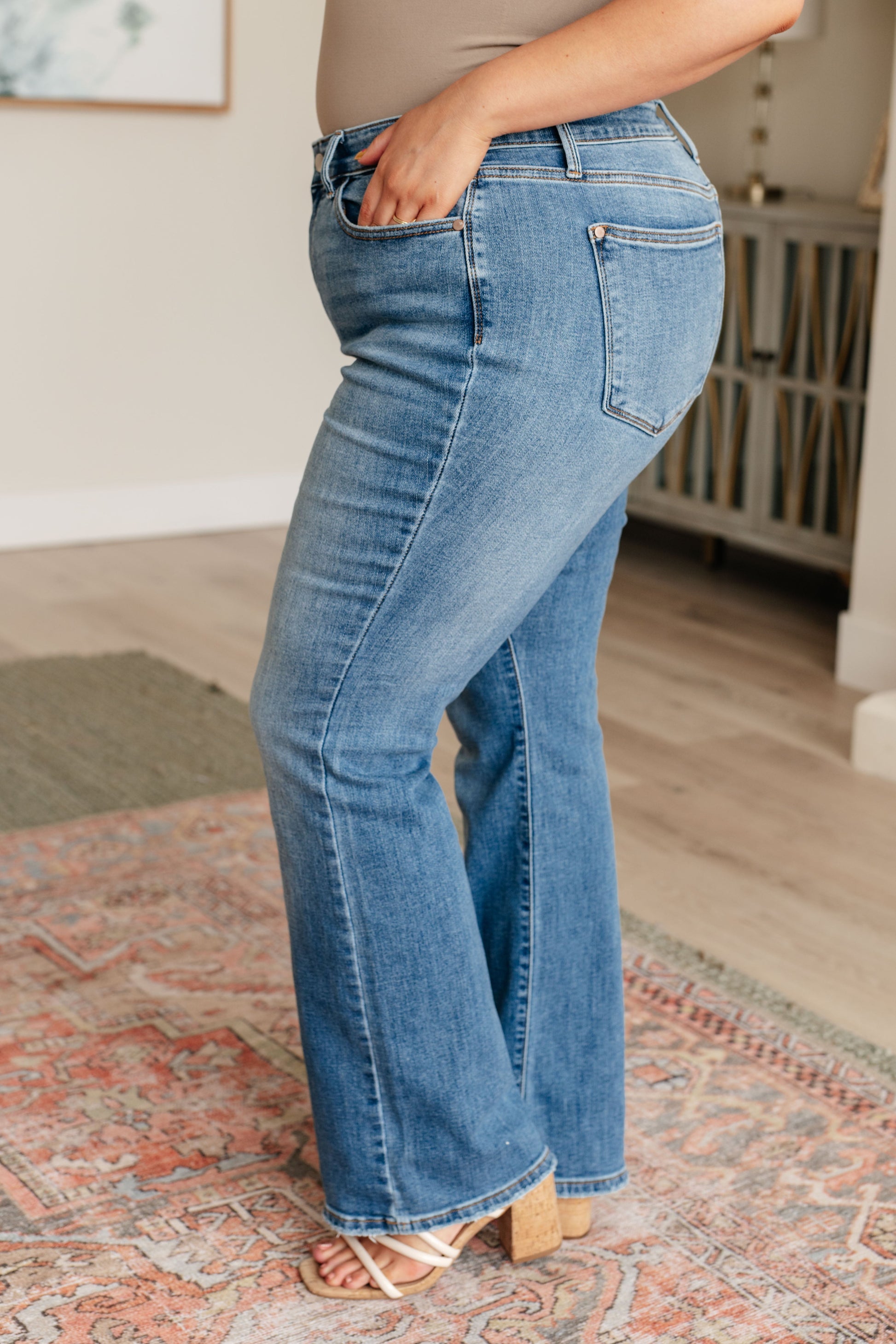 Genevieve Mid Rise Vintage Bootcut Jeans - Simply Polished Boutique