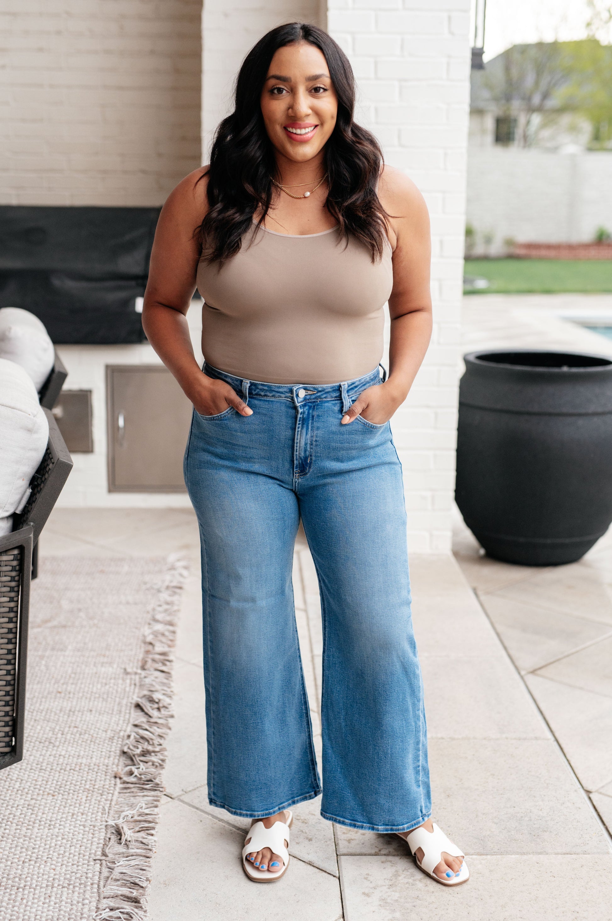 Hayes High Rise Wide Leg Crop Jeans - Simply Polished Boutique