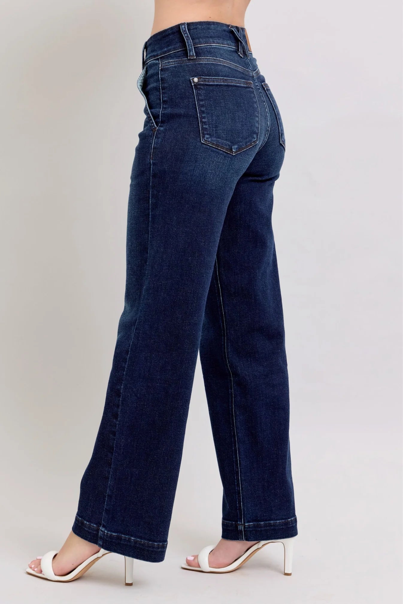 Judy Blue HW Wide Leg Trouser Jeans