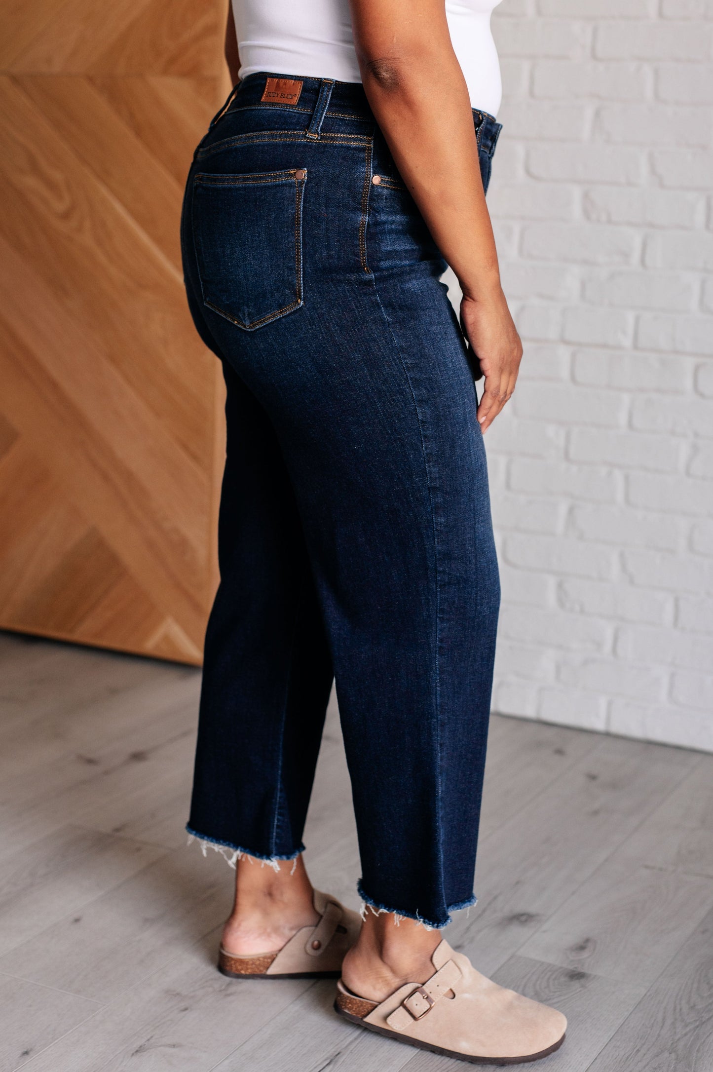 Madeline High Rise Cropped Wide Leg Jeans