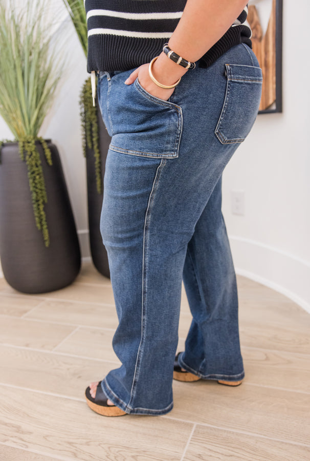 Judy Blue HW Drawstring Jeans