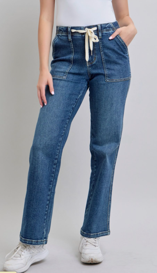 Judy Blue HW Drawstring Jeans