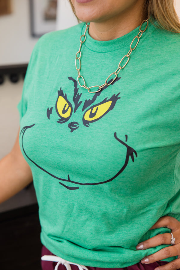 Green Monster Face Tee Shirt